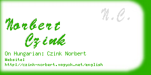 norbert czink business card